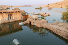 به زیر آب رفتن روستاهای "پرنوشته" و "تلخاب تاجدین" از توابع مسجدسلیمان بعد از آبگیری سد «گتوند»