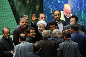 حسن روحانی، رییس جمهور در جلسه رای اعتماد به وزرای پیشنهادی دولت