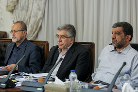 عزت‌الله ضرغامی، حمیدرضا طیبی و منصور کبگانیان در جلسه شورای عالی انقلاب فرهنگی