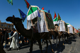 ورود نمادین کاروان امام حسین(ع) به دشت کربلا - خمینی شهر