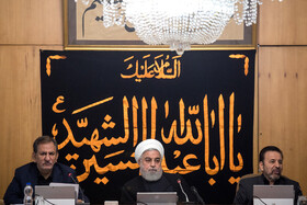 محمود واعظی،حسن روحانی و اسحاق جهانگیری در جلسه امروز هیأت دولت