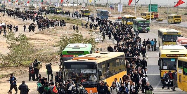 آماده‌باش 600 دستگاه اتوبوس و سواری برای جابجایی زوار اربعین در کرمانشاه