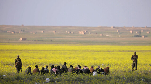 خروج نیروهای ترکیه از یک پایگاه نظامی در شمال شرق سوریه