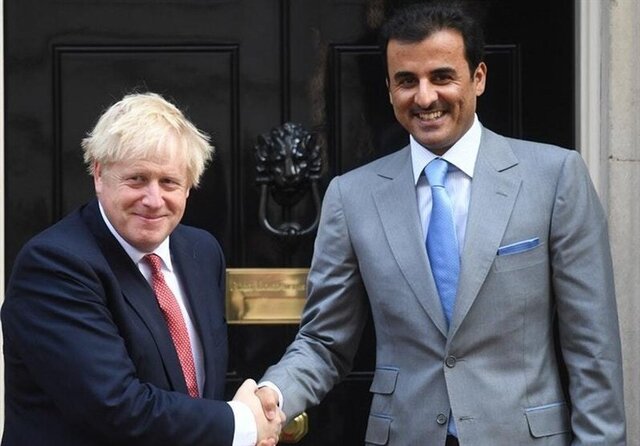 دیدار امیر قطر با نخست‌وزیر انگلیس در لندن
