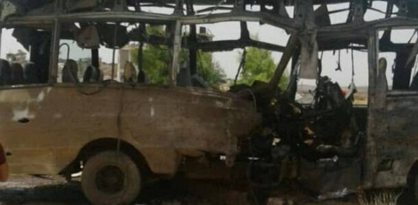 انفجار بمب در مسیر اتوبوس نظامیان سوری در شهر درعا