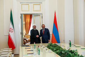 دیدار روحانی با نیکول پاشینیان نخست وزیر ارمنستان