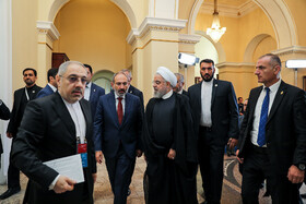 دیدار روحانی با نیکول پاشینیان نخست وزیر ارمنستان