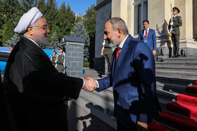 دیدار روحانی با نیکول پاشینیان نخست وزیر ارمنستان