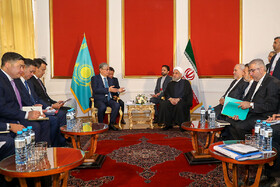 دیدار رییس جمهور قزاقستان با حسن روحانی