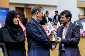 Iranian First Vice-President Es'haq Jahangiri (M) is present in the commemoration ceremony of "World Standards Day", Tehran, Iran, October 8, 2019.