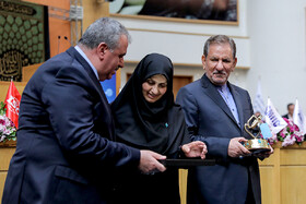 Iranian First Vice-President Es'haq Jahangiri (R) is present in the commemoration ceremony of "World Standards Day", Tehran, Iran, October 8, 2019.