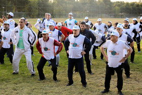 حضور سعید نمکی وزیر بهداشت در همایش پیادهروی همگانی