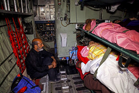 انتقال هوايى ٤٤ بيمار و مصدوم از زائران اربعين حسينى از ايلام به تهران