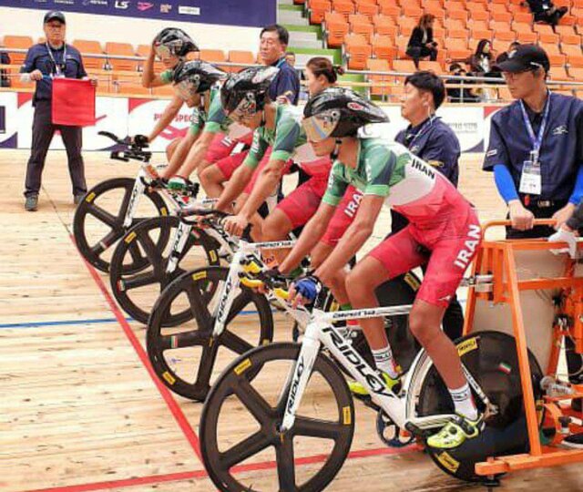 ششمی جوانان ایران در تعقیبی تیمی دوچرخه‌سواری قهرمانی آسیا