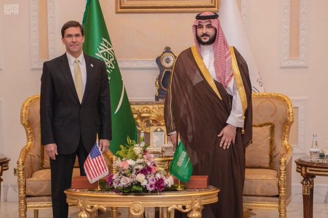 دیدار وزیر دفاع آمریکا با معاون وزیر دفاع عربستان درباره چالش‌های امنیتی