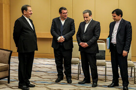 عباس عراقچی، رضا رحمانی و اسحاق جهانگیری در دیدار  با عبدالله عبدالله رئیس اجرایی دولت افغانستان