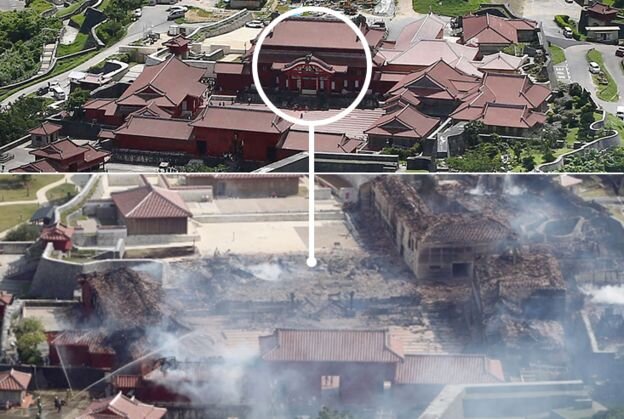 آتش میراث جهانی ۶۰۰ ساله ژاپن را نابود کرد + عکس 