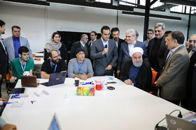 بازدید حجت الاسلام حسن روحانی، رییس جمهور از کارخانه نوآوری آزادی