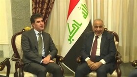 دیدار نیچروان بارزانی با عبدالمهدی و برهم صالح در بغداد