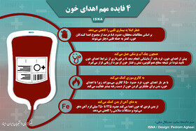 اینفوگرافیک / چهار فایده مهم اهدای خون