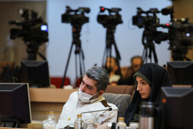 خبرنگاران در نشست خبری جمال عرف، رییس ستاد انتخابات کشور در آستانه آغاز ثبت نام کاندیداهای مجلس یازدهم