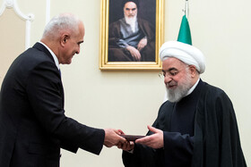 دیدار شاهین مصطفی‌یف، معاون نخست وزیر جمهوری آذربایجان با حسن روحانی