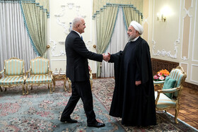 دیدار شاهین مصطفی‌یف، معاون نخست وزیر جمهوری آذربایجان با حسن روحانی