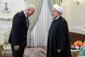 دیدار شاهین مصطفی‌یف، معاون نخست وزیر جمهوری آذربایجان با حسن روحانی