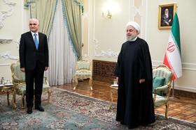 دیدار شاهین مصطفی‌یف، معاون نخست وزیر جمهوری آذربایجان با حسن روحانی