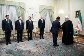 دیدار شاهین مصطفی‌یف، معاون نخست وزیر جمهوری آذربایجان با حسن روحانی