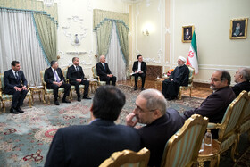 دیدار شاهین مصطفی‌یف، معاون نخست وزیر جمهوری آذربایجان با حسن روحانی