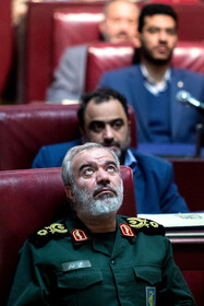سردار فدوی، جانشین فرمانده سپاه پاسداران انقلاب اسلامی در همایش بسیج حقوقدانان