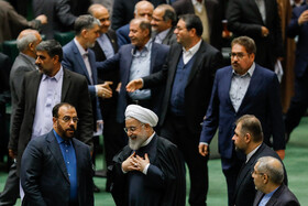  حسن روحانی، رییس جمهور در جلسه تقدیم لایحه بودجه سال ۱۳۹۹ به مجلس