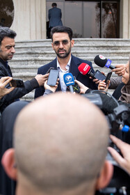 محمد جواد آذری جهرمی در جمع خبرنگاران جلسه هیات دولت - ۲۰ آذر