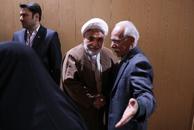 حبیب‌الله پیمان و عبدالله نوری در پنجمین کنگره حزب «اتحاد ملت ایران»