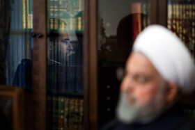 محمدجواد آذریجهرمی و حسن روحانی در جلسه شورای عالی فضای مجازی - ۲۳ آذر