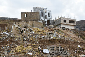 روستای «حسین آباد کالپوش» ۹ ماه پس از رانش زمین