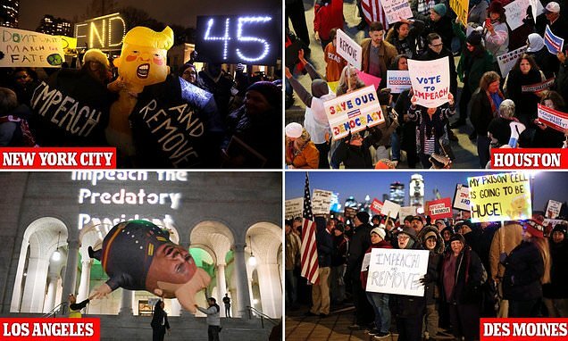 راهپیمایی هزاران تن در آمریکا در حمایت از استیضاح ترامپ+ تصاویر