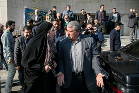 محسن هاشمی رفسنجانی در حاشیه ششمین کنگره حزب همبستگی ایران اسلامی