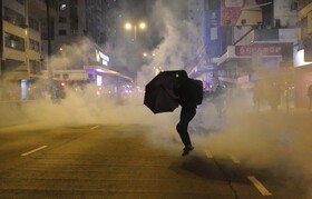 آغاز سال نو در هنگ‌کنگ با درگیری‌های شبانه