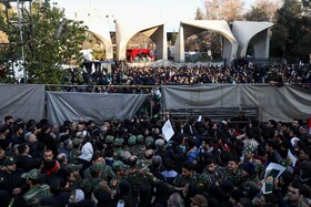 ورود پیکر شهیدسردار قاسم سلیمانی به دانشگاه تهران