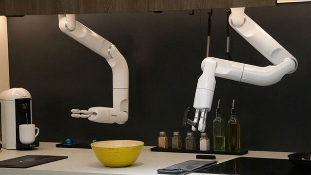 بازوهای رباتیک سامسونگ در آشپزخانه!