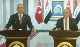 کنفرانس خبری وزیران خارجه عراق و ترکیه