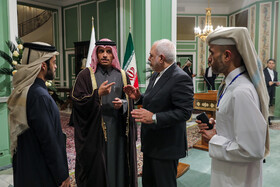 نشست خبری مشترک شیخ تمیم بن حمد بن خلیفه آل ثانی، امیر قطر با حسن روحانی، رییس جمهوری