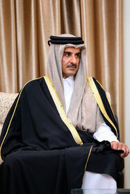 دیدار امیر قطر و هیئت همراه با مقام معظم رهبری