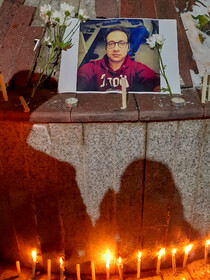 مراسم یادبود جانباختگان حادثه سقوط هواپیمای اوکراینی در دانشگاه‌های تبریز