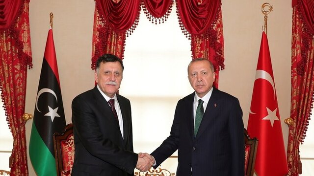 آناتولی: اردوغان پیش از آغاز کنفرانس برلین با سراج دیدار کرد
