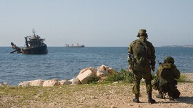 رزمایش دریایی مشترک سوریه و روسیه در بندر طرطوس