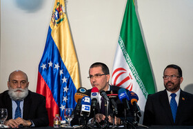 نشست خبری خورخه آرئاسا، وزیر امور خارجه ونزوئلا