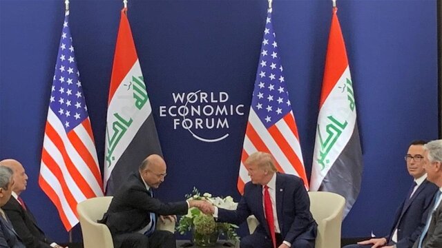دیدار برهم صالح با ترامپ و تاکید بر ادامه همکاری نظامی/گاف کاخ سفید 